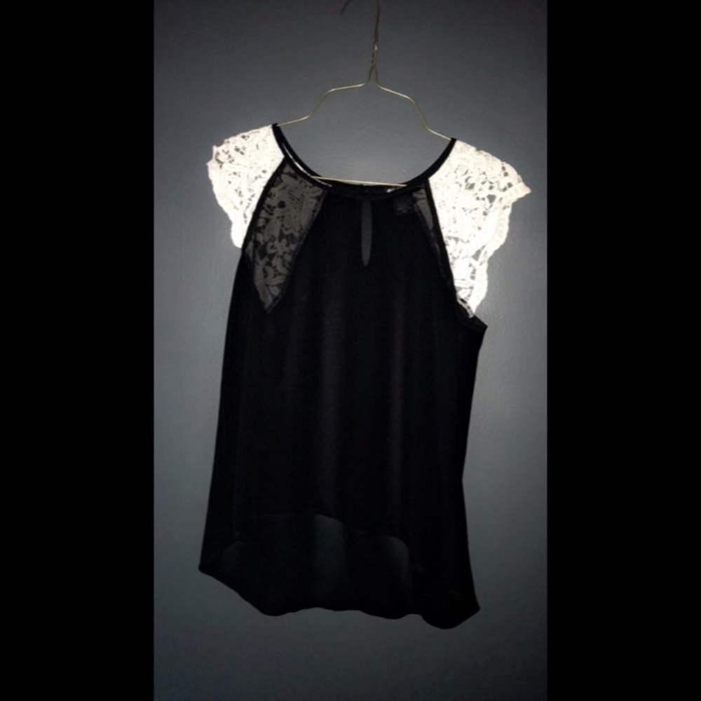 Black - sheer - shirt - XS - Miss Chievous